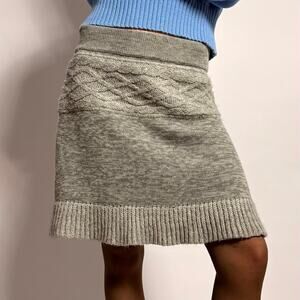 Dakini Grey Wool & Mohair Knit Mini Skirt- size small